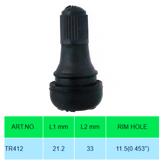 1TR412 氣車用汽車用氣門嘴TR412 Passenger car Tire Valves.png